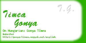 timea gonya business card