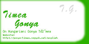 timea gonya business card